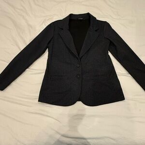 Women's Plaid Black and Grey Blazer